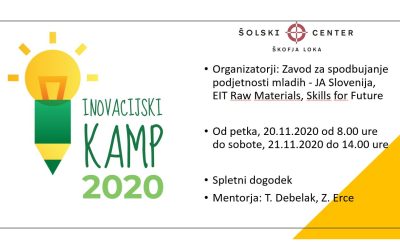 Inovacijski kamp – 20. in 21. november 2020