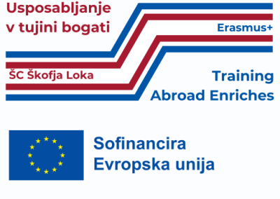 Erasmus+ KA1: Usposabljanje v tujini bogati V • Training Abroad Enriches V